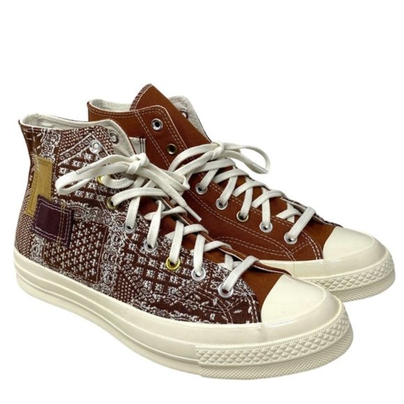 Converse Chuck 70 Hi Shoes Tawny Egret Women Size Casual Canvas Sneakers A05205C - Picture 2 of 9